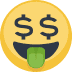 Money-mouth face emoji